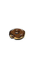 chocolate doughnut illustration