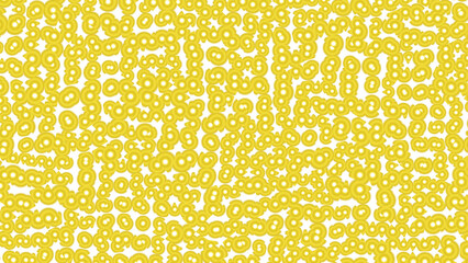 Yellow circular patterns on white background abstract