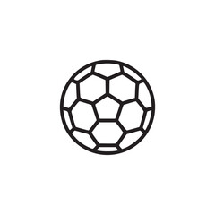 Obraz premium A simple black and white line drawing of a soccer ball centered on a plain white background image