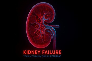 3D Illustration of Human Kidney Anatomy with Internal Structure