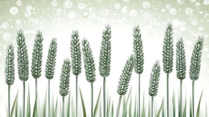 Minimal green background with soft sunlight and organic texture reflection