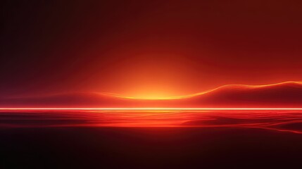 Abstract glowing waves creating futuristic digital landscape horizon