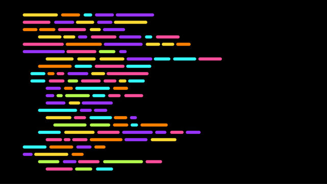 Abstract Programming Illustration with Dynamic Colorful Modern Code Tokens