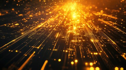 Digital data network transferring golden information light