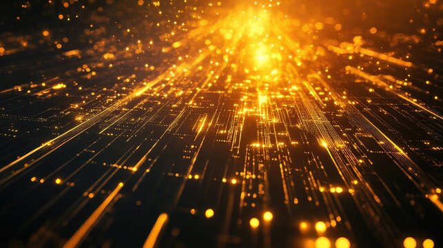 Digital data network transferring golden information light