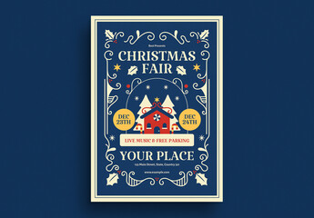 Retro Christmas Fair Event Flyer