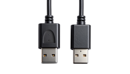  Data Transfer USB Cable with Type-C Connector Top Angle PNG