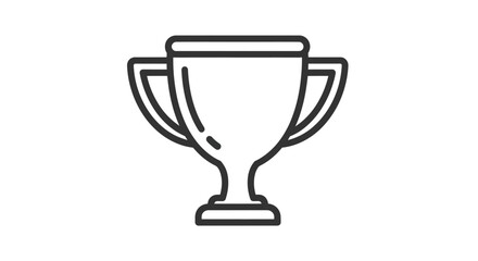 Simple line drawing of a victory trophy, symbolizing success and achievement