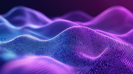 Digital flowing data waves forming a techno background