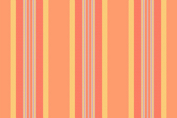 Obraz premium Vertical striped fabric texture. Peach, yellow tan color palette, vintage style. Use for textile design, backgrounds, and wallpaper projects.