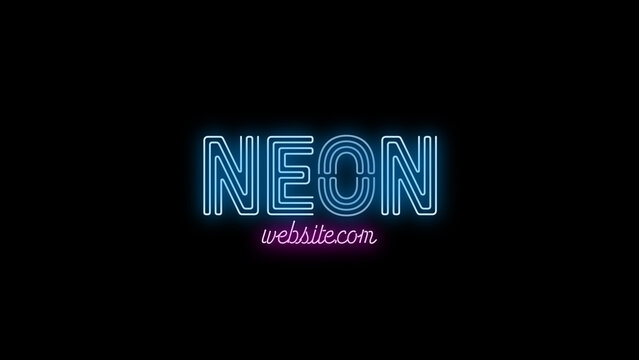 Typography Neon 7