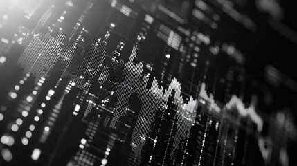 Financial data charts analyzing stock market trends