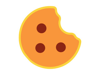Cookie piece emoji illustration design