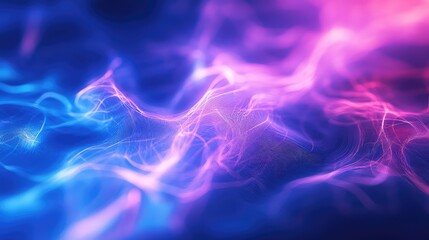 Abstract flowing neon light energy waves background