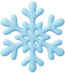 3d snowflake on white
