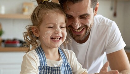 Father and Daughter Baking Together | Warm Candid Family Moment in the Kitchen.