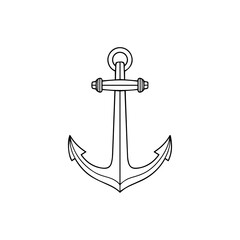 Classic anchor isolated on, a symbol of stability, hope, and maritime tradition in nautical design