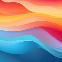 abstract colorful wavy background, suitable for wallpaper, presentation slides, blue to warm colours red orange