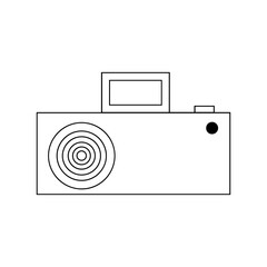 Camera illustration, a device used for taking photographs isolated on
