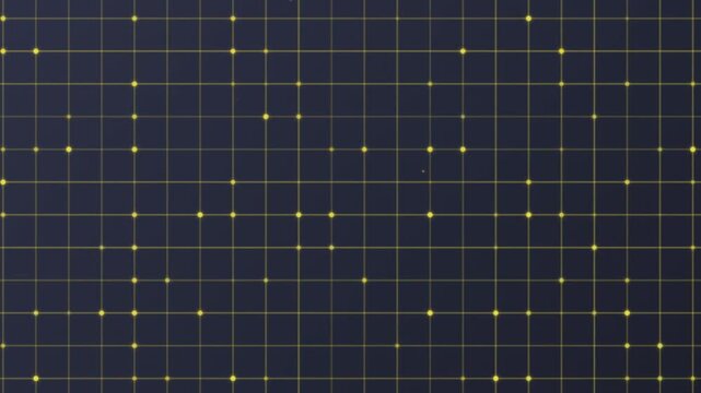 Abstract Digital Grid with Flickering Data Points