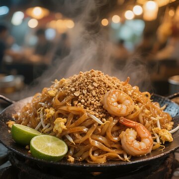 Traditional Thail Dish on stir fry pan