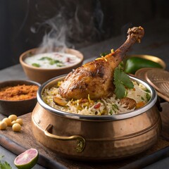 Hyderabadi Chicken leg biryani 