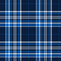 Modern plaid seamless pattern with white and blue