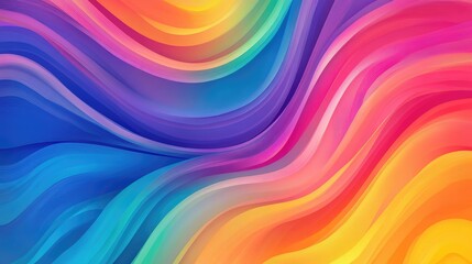 Vibrant rainbow fluid waves creating abstract background pattern