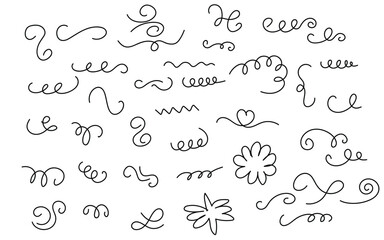  Classic Calligraphy Swirl Collection – Handcrafted Flourish Ornaments, Scroll Accents and Decorative Line Art for Wedding Fonts and Luxury Labels