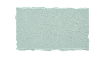 Obraz premium Textured pale teal handmade paper with rough ragged torn edges