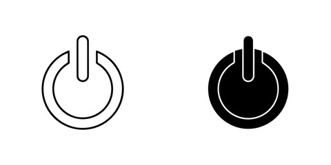 A power button icon, representing the concept of on and off isolated on
