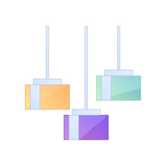 Nordic Smart Home Furniture Interior Design Gradient Flat Vector Illustration Cozy Lifestyle Asset
