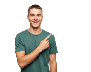 Exclusive special offer announcement featuring a cheerful buyer pointing toward your message area and highlighting discounts for limited time deals plus seasonal price incentives across services