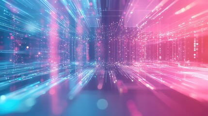 Digital data flowing abstract network technology background