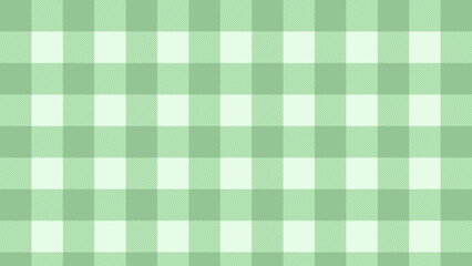 A green plaid pattern. Green squared tablecloth background.