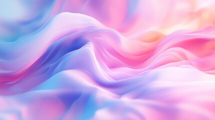 Obraz premium Flowing pastel color waves creating an abstract gradient background