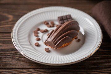 Perfect Glazed French Madeleine cookies. Trendy yummy dessert