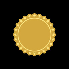 Certificate Badge icon isolated on black background