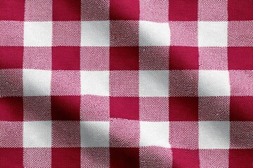 Red and white gingham fabric creating a classic checkered pattern background