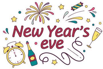NEW YEAR'S EVE vector illustration 