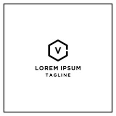 cv or vc hexagon logo