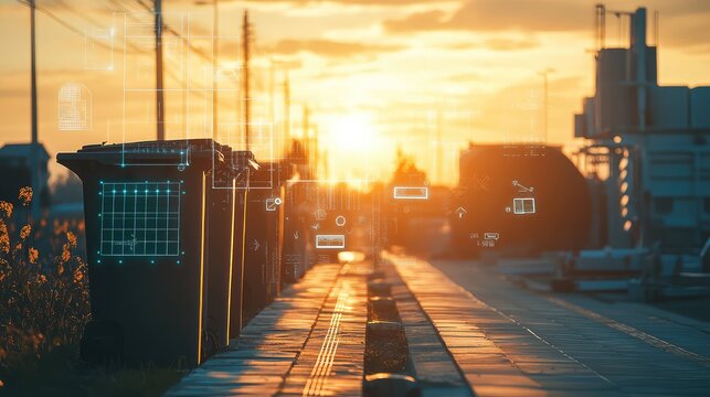 Smart city waste management system with data overlay