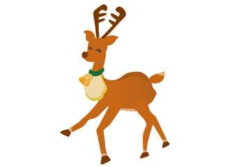 クリスマスのトナカイのイラスト素材