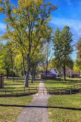 Obraz premium Foot Bridge Over Whetstone Creek