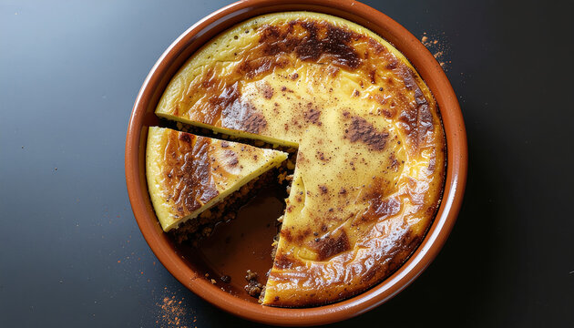 Overhead Arrangement of Amarula Cream Liqueur Dessert