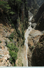 Les gorges d'Aradaina près d'Anopoli dans les Sfakia en Crète