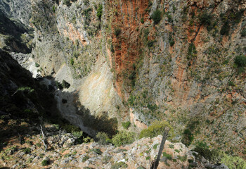 Les gorges d'Aradaina près d'Anopoli dans les Sfakia en Crète