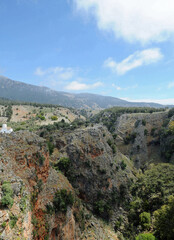 Les gorges d'Aradaina près d'Anopoli dans les Sfakia en Crète
