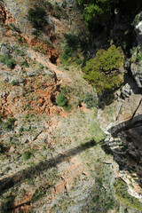 Les gorges d'Aradaina près d'Anopoli dans les Sfakia en Crète