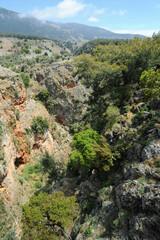 Les gorges d'Aradaina près d'Anopoli dans les Sfakia en Crète